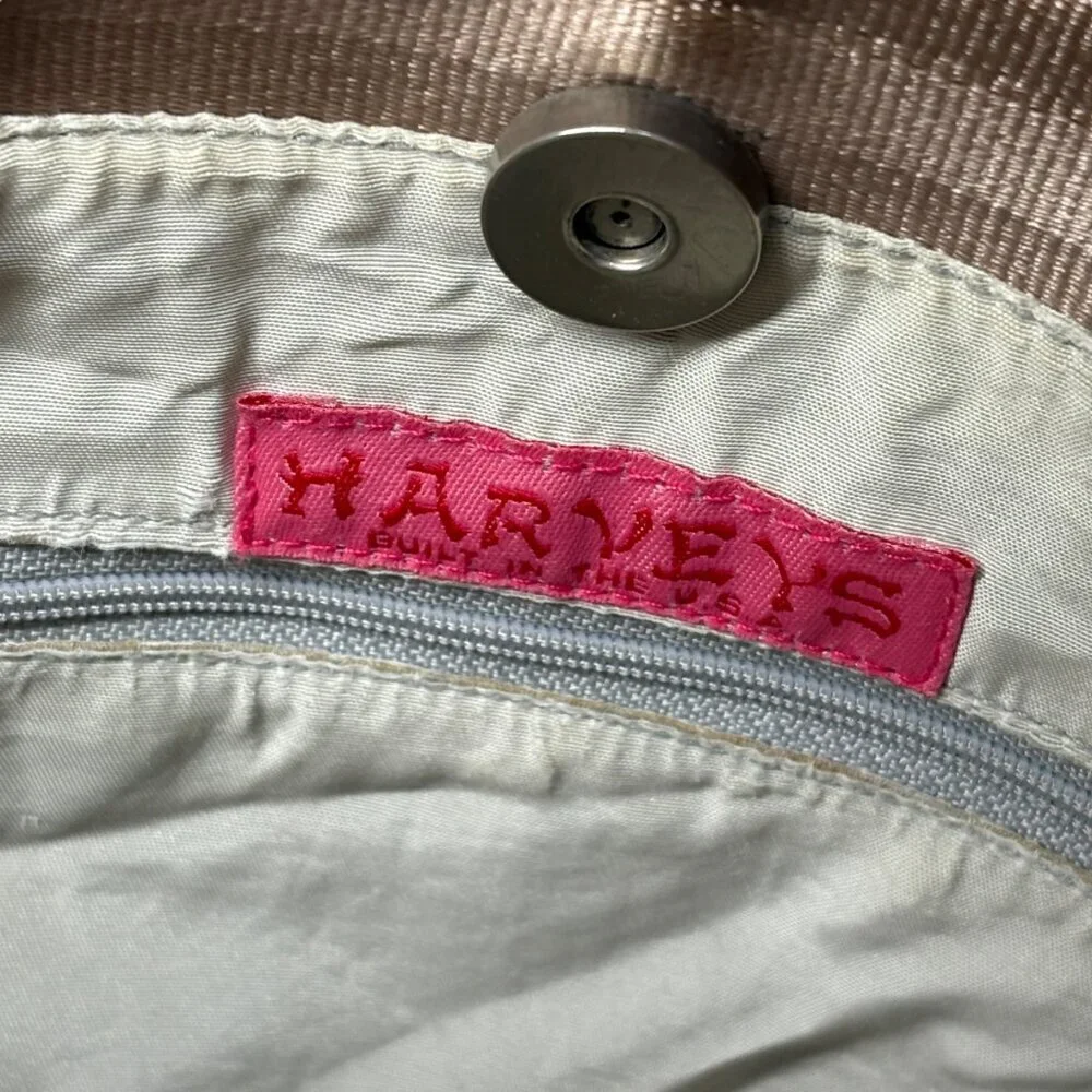 The Original Harvey's Seatbelt Bag Tan Beige Two Handle Small Tote Bag Purse